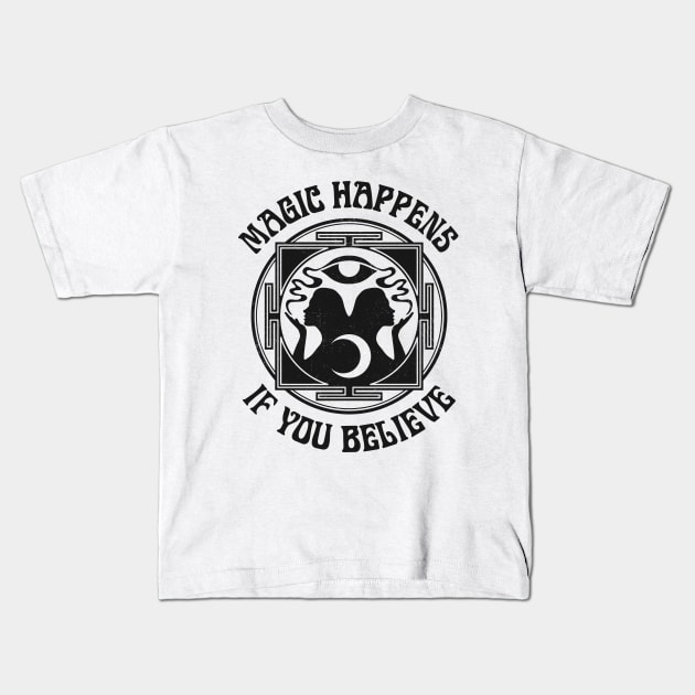 Magic Happens Kids T-Shirt by HenryBennettArt